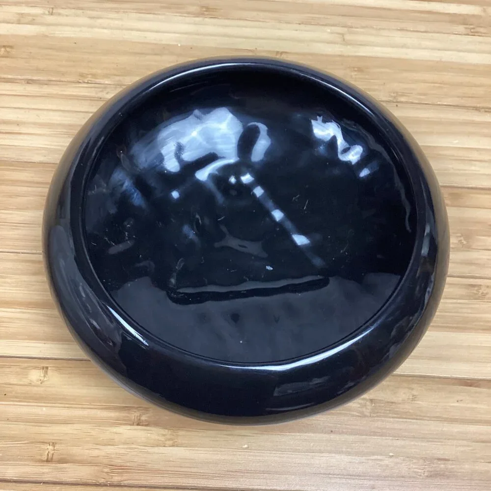 Vintage Hager Black Round Vase Ikebana